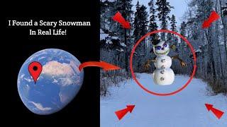 Scary Snowman In Real Life Found On Google Map And Google Earth