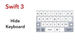 How to hide keyboard (Swift 3 + Xcode 8.2.1)