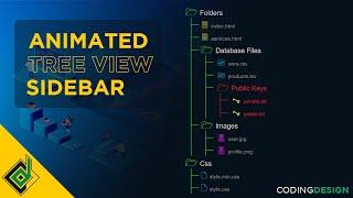 Animated Nested Accordion | Tree View | Side Navbar | UI Design | HTML, CSS & JavaScript