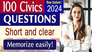 [Full update] 2024 Official 100 Civics Questions & Answers [EASY Answers] US Citizenship Interview