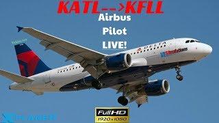 *Nimbus KATL-KFLL* Toliss 319 I REAL pilot LIVE!