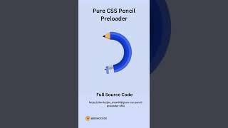 Pure CSS Pencil Preloader || #animation #css #threejs #coding #developer #cssanimation #loaders