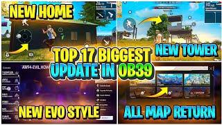 Top 17 Big Changes Of OB39 Updates Of Free Fire Battleground | Ob39 के कुछ ऐसी Update जो अजीब है |