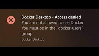 Docker Desktop Access Denied error