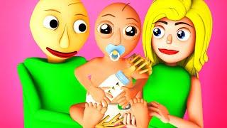 Ребенок Балди – Балдик (Baldi's Basics Девушка Балдина Свадьба Сын 3D Анимация)