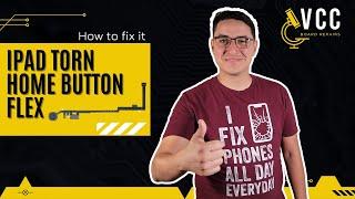 How To Fix an iPad Home Button. Torn Flex Repair. Soldering Tutorial.