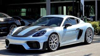 NEW 2024 Paint to Sample Azzuro Thetys Porsche 718 Cayman GT4 RS Walk Around