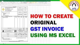 GST Invoice Making using MS Excel with Payment QR Code | TECH POST