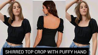 HOW TO MAKE A SMOKING TOP CROP WITH PUFFY  HAND #beginnerfriendly #fashion #beginners