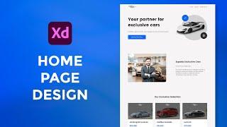 Home Page Website Design in Adobe Xd | UX / UI Mastery From Zero To Hero