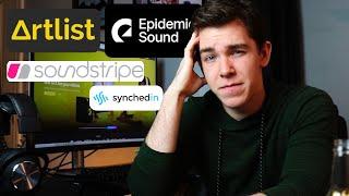 The BEST Royalty Free Music Site? | Artlist vs Epidemic Sound vs Soundstripe vs Synchedin