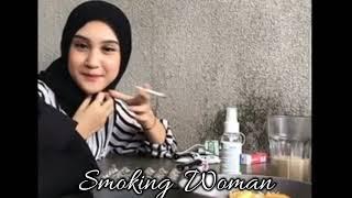 Hijab woman beautiful smoking casually Part III