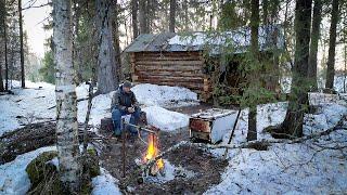 ИЗБА В ТАЙГЕ. ЧУТЬ НЕ ПОМЕР ОТ ТАКОГО УЖИНА. РЫБАЛКА.