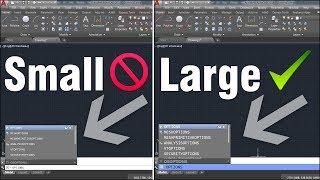 How to increase font size & change color of command bar in AutoCAD