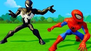 Человек Паук и Черный Паук участвуют в гонках на машинках Дисней SpiderMan Disney