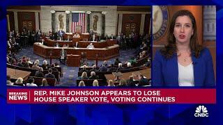 Rep. Mike Johnson appears to lose House Speaker vote, voting continues