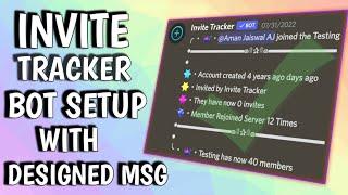 How To Setup Invite Tracker Bot in Discord | Full Setup With DESIGNED MESSAGE
