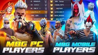 MBG Pc Players  Versus MBG Mobile Players  - Cs Custom Room Telugu  - Free Fire Telugu - MBG ARMY