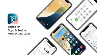 For Android 14,13,12,11,10,9,&8 Oppo & Realme - iOS 18 Theme Light Mode