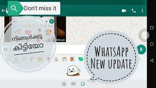 WhatsApp New update | stickers |Malayalam |Tech zone malayalam