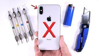 iPhone X Durability Test - Scratch BURN and Bend TESTED!