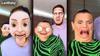 Try not to laugh Halloween funny filter challenge 