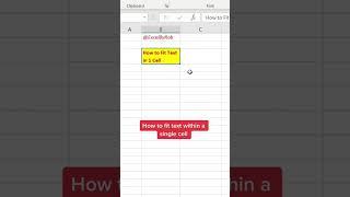 How to Fit Text within a Single Cell in Excel! #excel