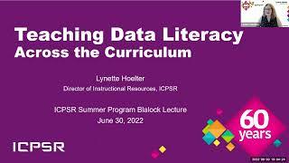 Teaching Data Literacy Across the Curriculum - Lynette Hoelter, ICPSR