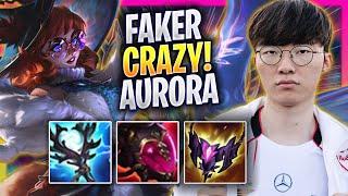 FAKER CRAZY GAME WITH AURORA! - T1 Faker Plays Aurora MID vs Hwei! | Season 2025