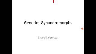 Genetics-Gynandromorphs