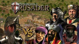 Kampf gegen die Flut! - Die Hänno KI vs Wolf, Richard, Emir, Saladin, Wazir | Stronghold Crusader