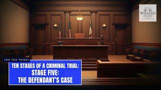 Ten Stages of a Criminal Trial: Stage Five - The Defendant’s Case