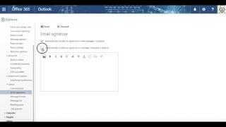 Adding a signature in Outlook - Office 365
