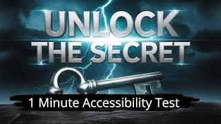 Unlock the Secret: Testing Website Accessibility in Just 1 Minute!