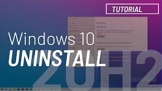 Windows 10 20H2, October 2020 Update: Uninstall and rollback to 1909 or previous release tutorial