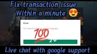 Your transaction can't be completed issue fixed within a minute  | Road to 100subs #shorts #bgmi