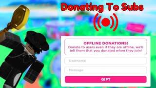 DONATING ROBUX to Subs Live ! | Roblox, Pls Donate