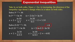 9709 P3 - 5.5 Solve Exponential Equations and Inequalities