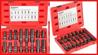 NEIKO 02457A Lug Nut Key Set | 16 Pcs Locking Lug Nut Master Key Set