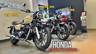 2024 Honda CB350 Vs CB350 Hness Vs CB350RS Comparison | Moto preach