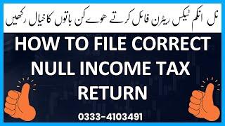 Null Income Tax Return Filing Process