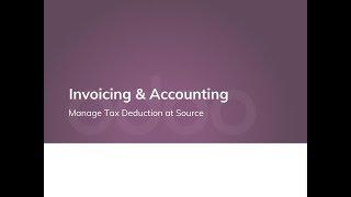 Manage tax deduction at source with accounting entries