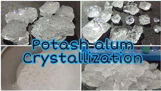 Preparation of Potash Alum | White Vitriol | K2SO4.Al2(SO4)3.24H2O | Crystallisation #MakingFitkari