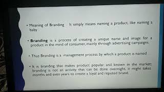 Branding & Purpose of Branding