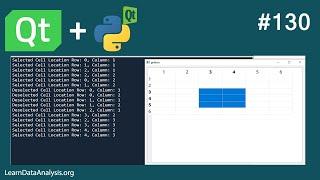 How to detect selected and deselected cells on a QTableWidget | PyQt5 Tutorial