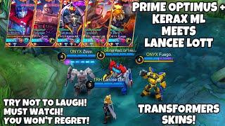 Prime Optimus & Kerax ML Meet Lancee Lott | TRH x Swift Onyx Collab | Must Watch Funny Gameplay!