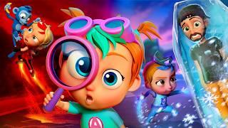 MEGA BABiES CARTOONS!!  Smart Baby Adley, Super Niko, & Freeze Navey save the day! New Magic Puffs