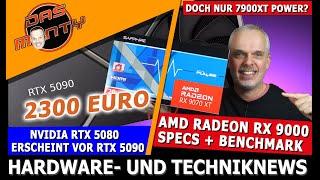 AMD Radeon RX 9000 Specs + Benchmarks zur RX 9070 XT | Nvidia RTX 5090 Preisanalyse 2300 Euro | News