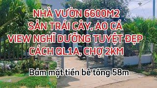 Bán nhà vườn cây ăn trái hồ câu cá view nghĩ dưỡng tuyệt đẹp, cách QL1A chợ chỉ 2km #đất_đồng_nai