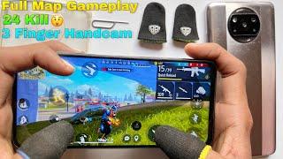 1 VS 4 HANDCAM POCO X3 PRO FREE FIRE SETTING + HUD + SENSITIVITY with gaming finger sleaves